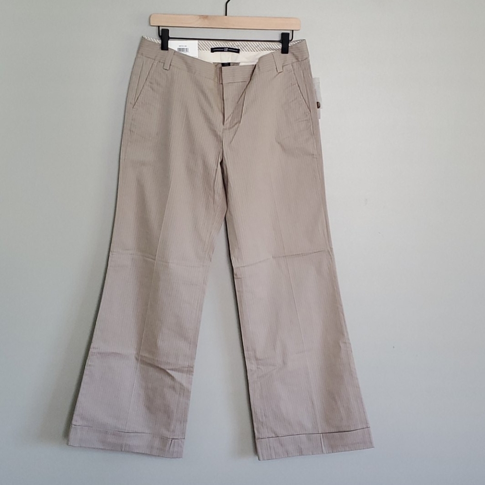 Nwt Gap stretch pinstripe wide leg size 8  pants